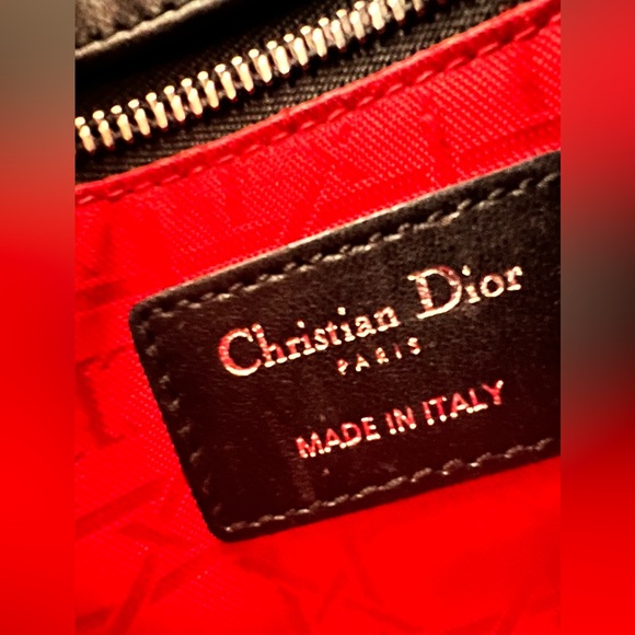 CHRISTIAN DIOR Lambskin Cannage Mini Lady Dior Black - Picture 7 of 12